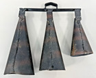 Vintage Handmade Jopa Percussion Bells     3-bell Agogo-style Mounted Set