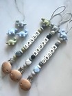 Personalised Dummy Clip - Custom Pacifier Chain - Newborn Gift Soother Holder