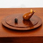 Mid Century Danish Modern Rounded Teak Karl Holmberg Serving Tray Denmark Mice