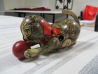 Vintage 1940 s Marx Tin Litho Wind Up Toy   roll Over Cat    Toy-antique
