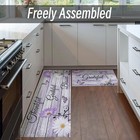 Farmhouse Kitchen Mats For Floor 3 Piece  Purple Kitchen Rugs And Mats Non 