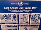 1979 New York Yankees 33rd Annual Old Timers Day Program 5 Decades World Champs