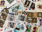 Vintage Canceled Middle East Stamps On Paper