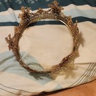 Gold   Green Queen Crown Tiara Headpiece  One Size Adult Unisex Costume