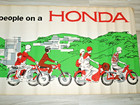 1960 s Honda Dealer Showroom Display sign banner You Meet Nicest People On Honda