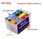 220xl Alternative No Chip Refillable Ink Cartridge For Epson Wf-2750 Wf-2760 New