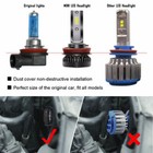 Mini H11 Led Headlight Kit H9 H8 1600w 280000lm High Low Beam Bulb Hid Fog Light