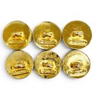 Chanel Coco Mark Cc Logo Crown Button Gold Buttons 3 Large  Small  Set Of 6