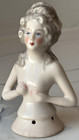Beauty Antique Porcelain Pin Cushion Half Doll 4  Rare Vintage Collectible Gifts