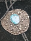 Native Mens Blue Turquoise Bolo Tie Sterling Silver Navajo By Bennett