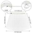 Large Empire Linen Lamp Shade 11 5 top X 17 9  Bottom X 10 5  Height Round
