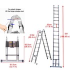 2 6m 3 2m 3 8m 5m Telescopic Folding Ladder Extendable Multi Purpose Step Ladder