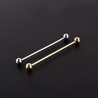 Mens Stainless Steel Collar Bar Pins 6cm Tie Pin Brooch Clips Clasp For Gold
