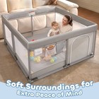 50   50  Grey Baby Playpen Safety Yard Fence Toddlers Babies Safe Toy Play Area  