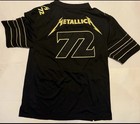 Metallica M72 2025 Tour Black   Yellow Pop Up Only Exclusive Football Jersey Xl