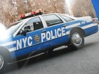 Vintage Nyc New York City Police Photograph 8  X 10  Old Car  Color  Nypd Chevy