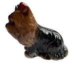 Vintage Yorkshire Terrier Figurine Black   Tan Yorkie Bone China 3 5  X 3 