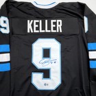 Autographed signed Clayton Keller Utah Black Hockey Jersey Beckett Bas Coa