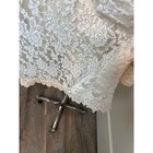 Sheer Lace Overlay Dress Mini White Long Sleeve Boho Festival Elegant Large