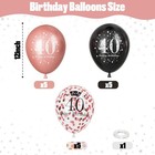 Black Rose Gold Happy 40th Birthday Balloons  15 Pieces 40th Birthday Decorat   