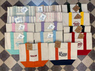 New With Tags Trader Joe s Canvas Reusable Tote Bags - Lot Of 14 Bags