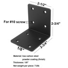 10 Pcs 23 4 Inch Black Steel L Right Angle Bracket Countersunk Corner Brace