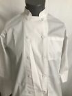 Chef Works White Chef Cooks Coat Shirt Medium Polycotton Opens Leftorrightfront