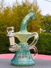 8  Glass Water Pipe Recycler Hookah Tobacco Bubbler Bong Fumed Colors