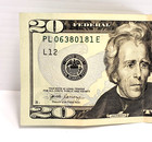 2017 Us  20 Twenty Dollar Bill Misaligned Off Center Cut Error