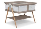 Delta   children Bondi Beechwood Twin Bassinet With Pureair   mesh Sheets