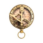 Decorative Brass Sundial Compass In Shiny Finish I Antique Nautical Vintage Comp