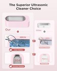 Pink Ultrasonic Jewelry Cleaner - 48khz Dual Mode  350ml Stainless Steel Tank