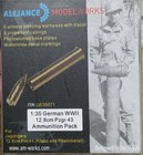 Alliance Model Works Lw35071 1 35 German 12 8cm Pzgr 43 Ammo 5pcs