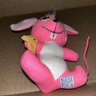 Vintage Dakin Dream Pets 1977 Cute Pink Mouse W  Cheese 6  Plush Stuffed Animal