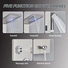 Led Shower Panel Tower Rain waterfall Massage Body System Jet Stainless Steel