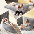 3 In 1 Big Bean Bag Chair  Large Giant Bean Bag Chairs For Adults  Convertibl   