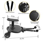 Universal 2in1 Stroller Ride Board With Detachable Seat  Stroller Glider Board
