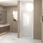 37-36  x 72  Bifold Shower Door 1 4  6mm  Tempered Glass Aluminum Frame Silver