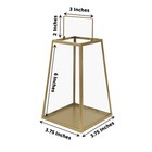 Clear Gold 2 Geometric 6  Metal Lantern Candle Holders Hanging Terrariums Party