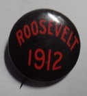 1912 Teddy Roosevelt Progressive Bull Moose Presidential Campaign Pin Name Year