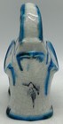 Vintage Pottery Elephant Bank Germany  Blue  White