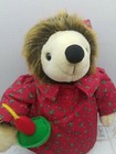 Russ Berrie Prickles Hedgehog Stuffed Plush Vintage Christmas Night Dress
