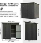 Domi Backyard Storage Shed 5 4  X 3 7  W sloping Roof Steel Frame Lockable Door