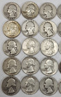 Silver Washington Quarters Full Roll  40   90  Silver Mixed Dates 1934 -1962