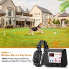 Wireless Dog Fence System With Training Collar Remote Boundary For 2 Large  Dogs