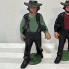 Vintage Cast Iron Amish Men Antique Figures  Display Lot Of 2