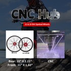 21  19  Cnc Wheels Set For Honda Cr125r Cr250r 02-07 Crf250r 04-13 Crf450r 02-13