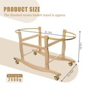 Wooden Rocking Moses Basket Stand With Adjustable Height And Wheels