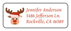 30 Personalized Reindeer Christmas Return Address Labels