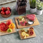 Bamboo Cutting Boards Set Of 4  For Meat  Fruit  Bread cheese  With Juice Groove